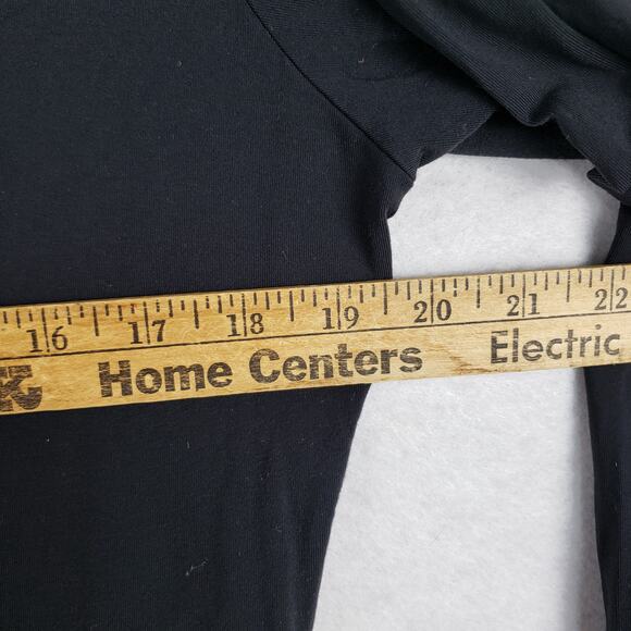 Lucy L Full Zip Performance Athletic Jacket Solid Black Lightweight Scrunch - Picture 7 of 9